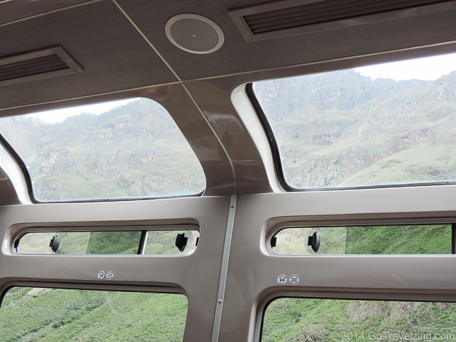 Roof Windows on the Expedition Class Train Peru Rail